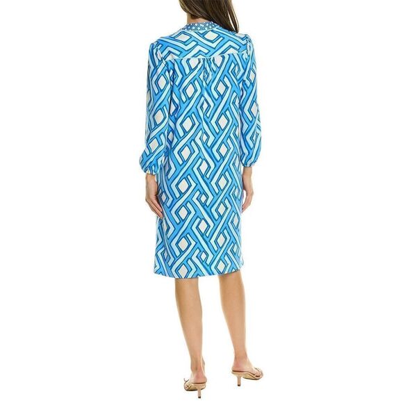 J. McLaughlin Emer Dress Blue Size Small Stretch - Picture 2 of 7